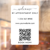 Opening Kantooruren Alleen Op Afspraak Welkom  Raamsticker (Vel 2)