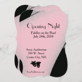 Opening nachtbioscooproze uitnodiging (Voorkant / Achterkant)