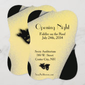 Opening Night Theater Gold uitnodiging (Voorkant / Achterkant)