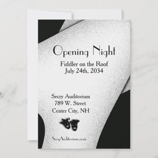 Opening Night Theater Uitnodiging (Voorkant)