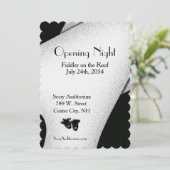 Opening Night Theater Uitnodiging (Staand voorkant)