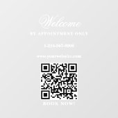 Opening Openingstijden Alleen Op Afspraak Wit Raamsticker (Vel)