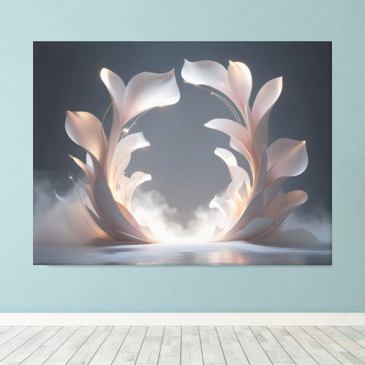 Opening Petal Portal Canvas Afdruk (Insitu (Houten vloer))