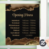 Opening uren venster bruin Gold Agate Raamsticker (Huis)