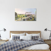 Opening van de eerste spoorweglijn canvas afdruk (Insitu (Slaapkamer))