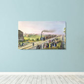 Opening van de eerste spoorweglijn canvas afdruk (Insitu (Houten vloer))