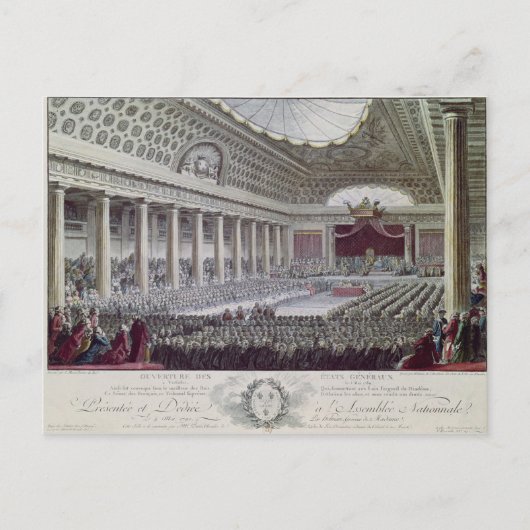 Opening van de generaal van de staten te Versaille Briefkaart (Voorkant)