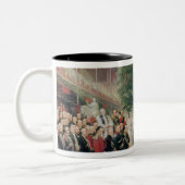 Opening van de Grote tentoonstelling 1851-52 Tweekleurige Koffiemok (Links)