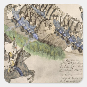 Opening van de Slag bij de Grote Hoorn van de Grot Vierkante Sticker