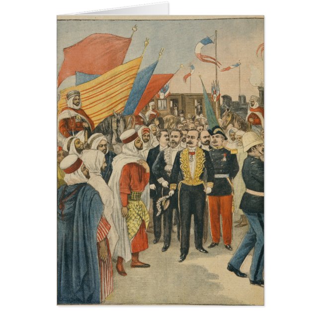 Opening van de spoorweg Saida in Algerije (Voorkant)