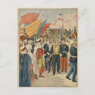 Opening van de spoorweg Saida in Algerije Briefkaart