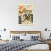 Opening van de spoorweg Saida in Algerije Canvas Afdruk (Insitu (Slaapkamer))