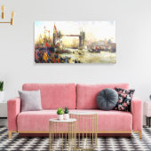 Opening van de Towerbrug - William Lionel Wyllie Canvas Afdruk (Insitu (Woonkamer))