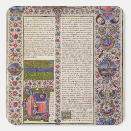 Opening van de woorden van Leviticus Vierkante Sticker (Voorkant)