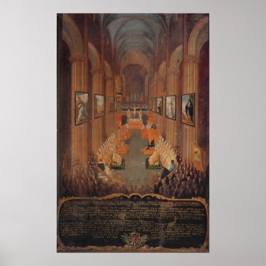 Opening van de zitting van de Raad van Trent Poster (Voorkant)