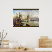 Opening van Tower Bridge Londen 1895 Poster (Keuken)