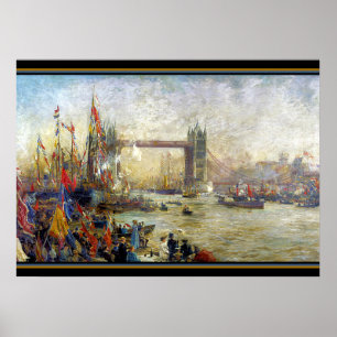 Opening van Tower Bridge Londen 1895 Poster