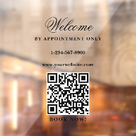 Opening Werkuren Alleen Op Afspraak Elegant Raamsticker