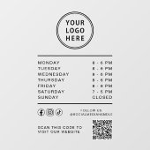 Openings Bedrijfslogo Sociale Media QR Code Raamsticker (Vel)