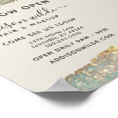 Openingsactie Holographic Glam Glitter Salon Poster (Hoek)