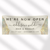 Openingsactie Holographic Glam Glitter Salon Spandoek
