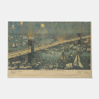 Openingsdag van Brooklyn Bridge Deurmat
