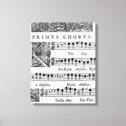 Openingspagina van de Mass for Double Choir Canvas Afdruk (Voorkant)