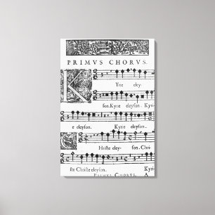 Openingspagina van de Mass for Double Choir Canvas Afdruk