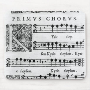 Openingspagina van de Mass for Double Choir Muismat