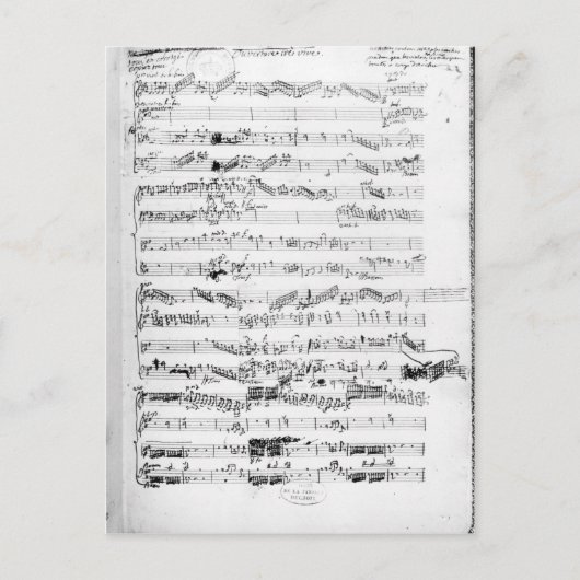 Openingspagina van de score "Les Paladins" Briefkaart (Voorkant)