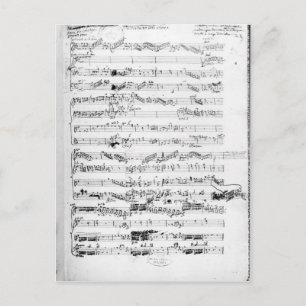 Openingspagina van de score "Les Paladins" Briefkaart