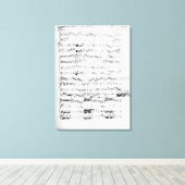 Openingspagina van de score "Les Paladins" Canvas Afdruk (Insitu (Houten vloer))