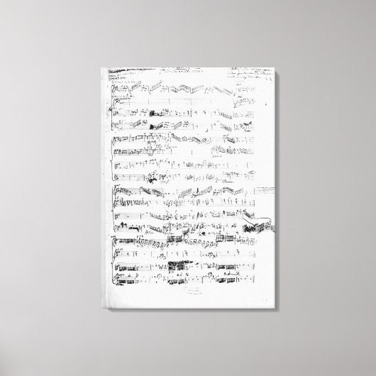 Openingspagina van de score "Les Paladins" Canvas Afdruk (Voorkant)