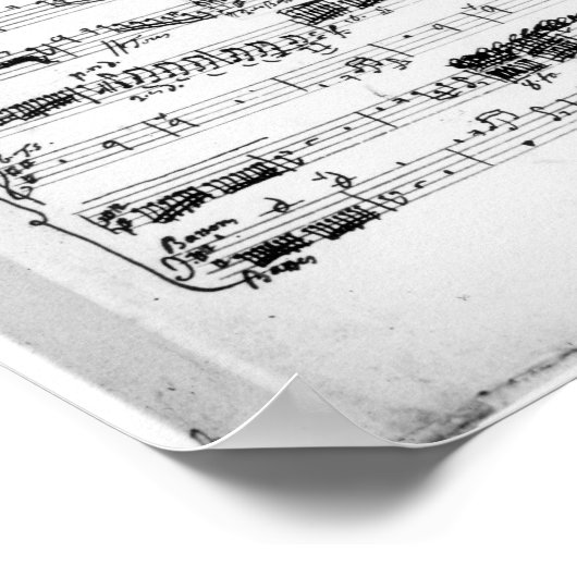 Openingspagina van de score "Les Paladins" Poster (Hoek)