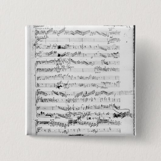 Openingspagina van de score "Les Paladins" Vierkante Button 5,1 Cm (Voorkant)