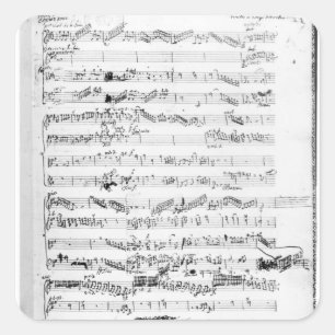 Openingspagina van de score "Les Paladins" Vierkante Sticker