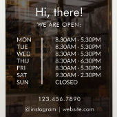 Openingstijd winkel Opening Sluitingsuren Zakelijk Raamsticker