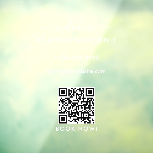 Openingstijden afspraak alleen welkom raamsticker (Vel 3)