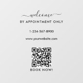 Openingstijden afspraak alleen welkom raamsticker (Vel)