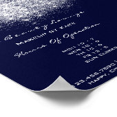 Openingstijden Beauty Makeup Studio Gray Navy Blue Poster (Hoek)