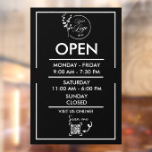 Openingstijden Bedrijf Schema Venster Cling Decal (Vel 2)