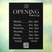 Openingstijden | Bedrijfslogo Openingstijden | QR Raamsticker (Vel 3)