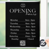 Openingstijden | Bedrijfslogo Openingstijden | QR Raamsticker (Huis)
