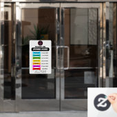 Openingstijden | Bedrijfslogo Openingstijden Zwart Raamsticker (Kantoordeur)