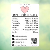 Openingstijden Bobby Pins Hairstylist Raamsticker (Vel 3)