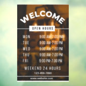 Openingstijden Bord Raamsticker (Vel 3)