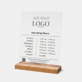 Openingstijden Business Logo Elegant Professional Acryl Bord (Hoek)