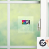 Openingstijden Business Logo QR Code Minimalist Raamsticker (Huis)