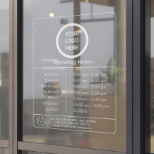 Openingstijden Business Logo QR Code Transparant