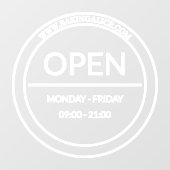 Openingstijden Cirkel Raamsticker (Vel)